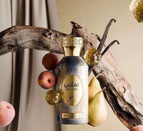 Nafais Sharq 100ml Khadlaj Perfume for Women- Pear Gardenia Amber Eau De Parfum- Creamy Floral Vanilla Fragrance for Women