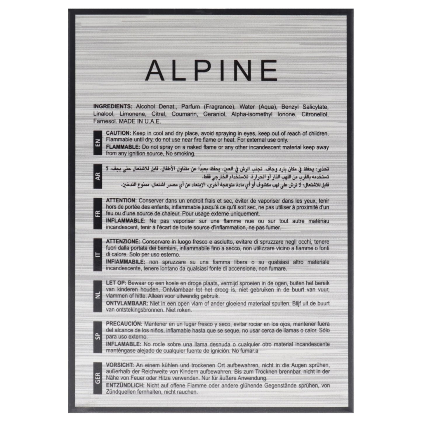 Alpine Homme Sport by Maison Alhambra for Men - 3.3 oz EDP Spray