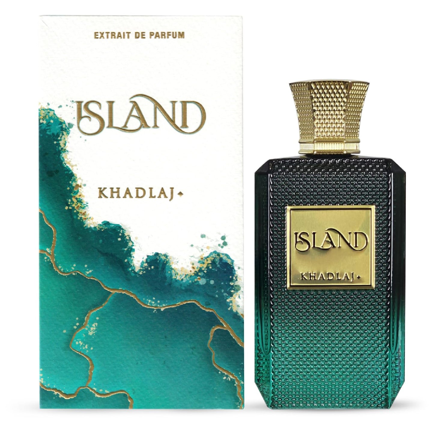 Khadlaj Island Extrait de Parfum Spray 100ml – Unisex Tropical Fragrance with Bergamot Coconut Pineapple Amber Notes Perfect scent for Men and Women