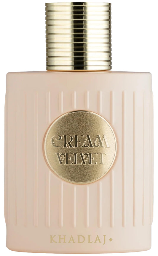 Khadlaj Cream Velvet Extrait de Parfum 100ml | Amber Gourmand Fragrance with Caramel Vanilla Honey & Musk Unisex -Perfume for Women & Men