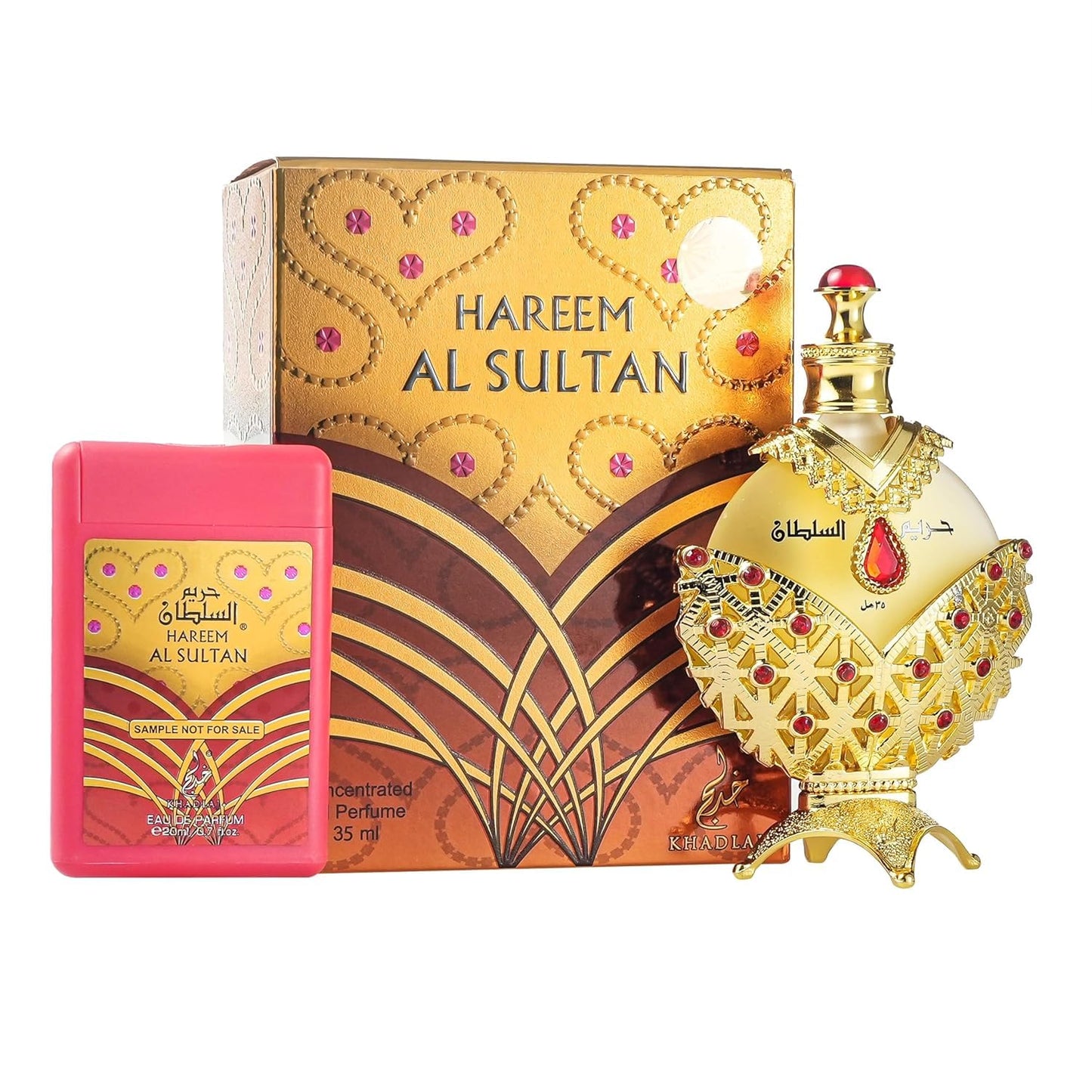 Hareem Al Sultan Gold by Khadlaj Perfumes - 35ml Floral Fragrance for Women with Jasmine Bergamot Pineapple Sandalwood Notes