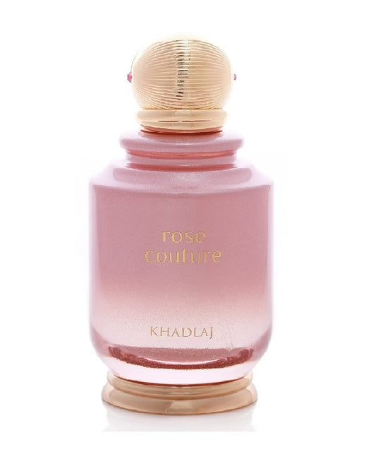 Rose Couture Eau de Parfum Spray 100ml by Khadlaj Perfumes | Floral Fragrance for Women with Notes of Bergamot Lychee Turkish Rose Agarwood and Amber