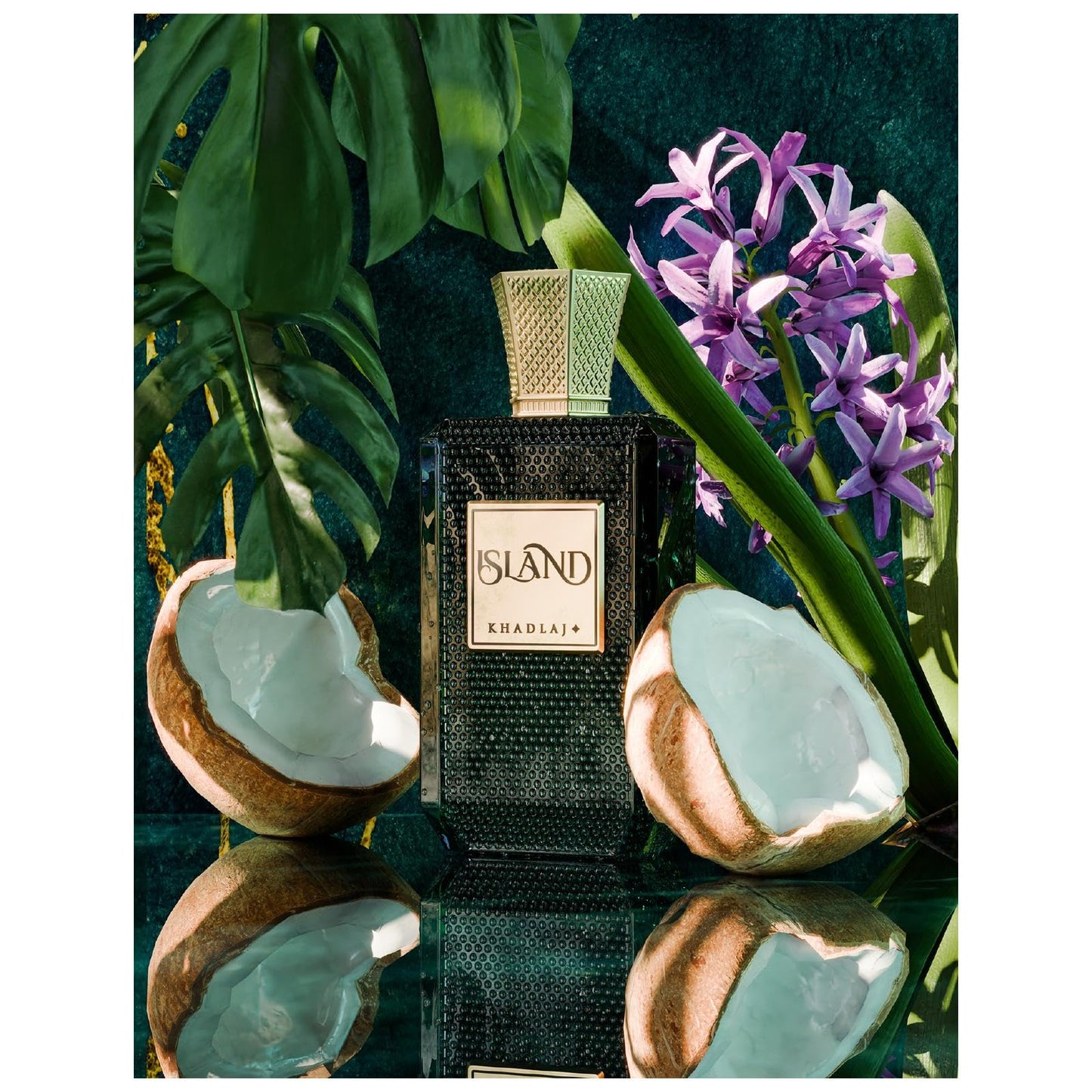 Khadlaj Island Extrait de Parfum Spray 100ml – Unisex Tropical Fragrance with Bergamot Coconut Pineapple Amber Notes Perfect scent for Men and Women