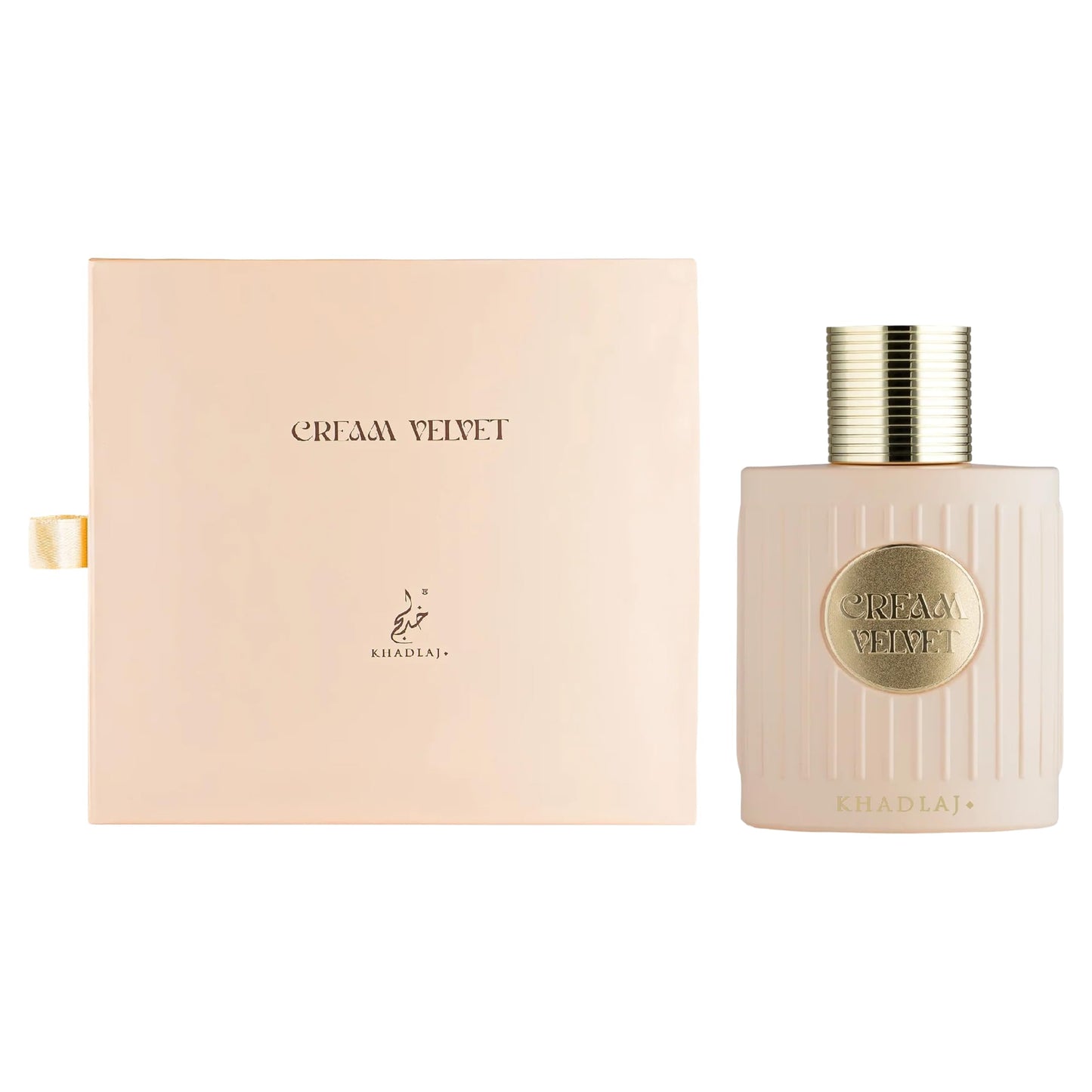 Khadlaj Cream Velvet Extrait de Parfum 100ml | Amber Gourmand Fragrance with Caramel Vanilla Honey & Musk Unisex -Perfume for Women & Men