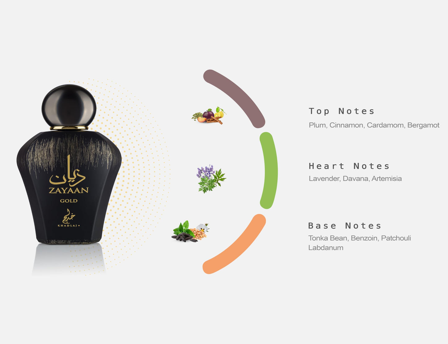 Zayaan Gold 100 ml Eau De Parfum for Men by Khadlaj Perfumes - Fragrance with Plum, Cinnamon and Woody Notes - Long-Lasting Sweet, Spicy and Warm Scent