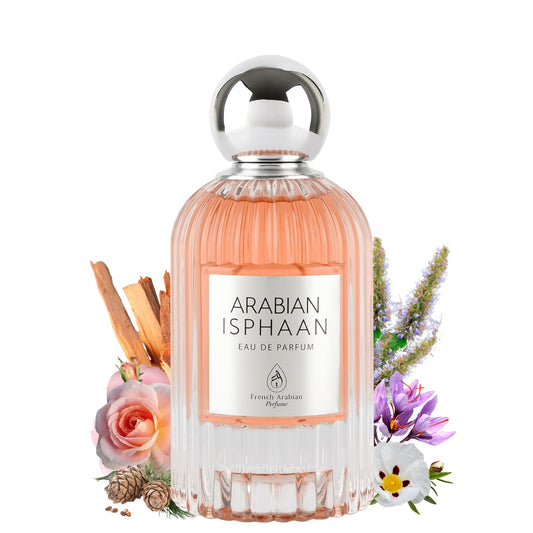 Arabian Isphaan 100ml EDP by French Arabian Perfumes | Unisex Eau de Parfum Oud Fragrance | Woody Floral Scent with Labdanum Rose Patchouli Saffron Oud & Sandalwood Notes | Luxury Oriental Perfume